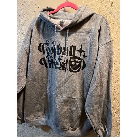Football Vibes Hooded Sweatshirt Size XL - Picture 2 of 5